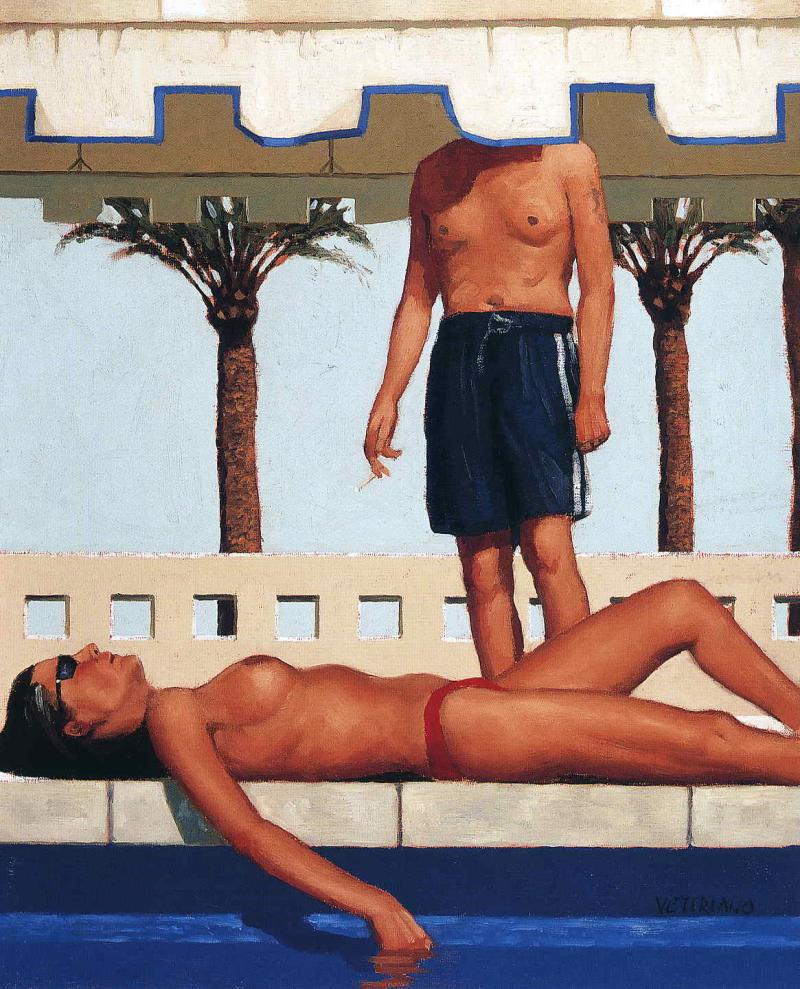 Sonnenbad Zeitgenössischer Jack Vettriano Ölgemälde